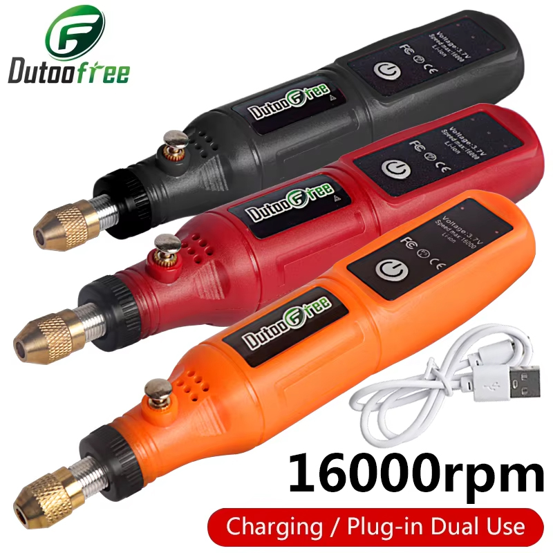 Cordless Rotary Tool Kit Accessories - 3.7V Mini Wireless Drill Engraving Polishing