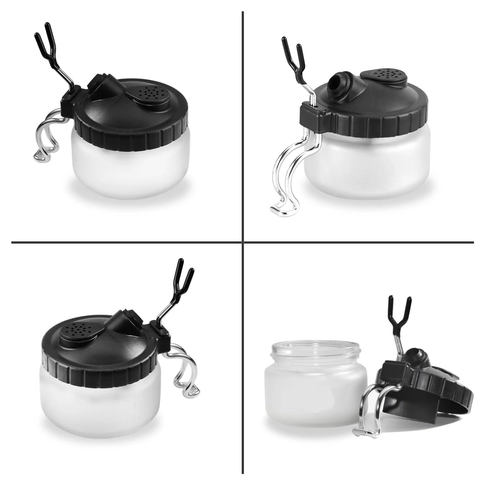 Airbrush Kit With Mini Compressor - Airbrush Cleaning Kit Clean Pot Jar