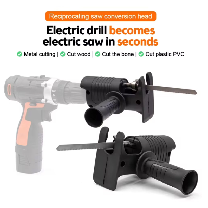 Reciprocating Saw Attachment Drill - Portable Electric Drill Modified Tool Attachment