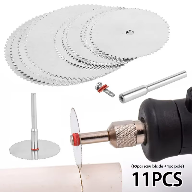 Cordless Rotary Tool Kit Accessories - 11PCS Micro Circular Saw Blade Accessory