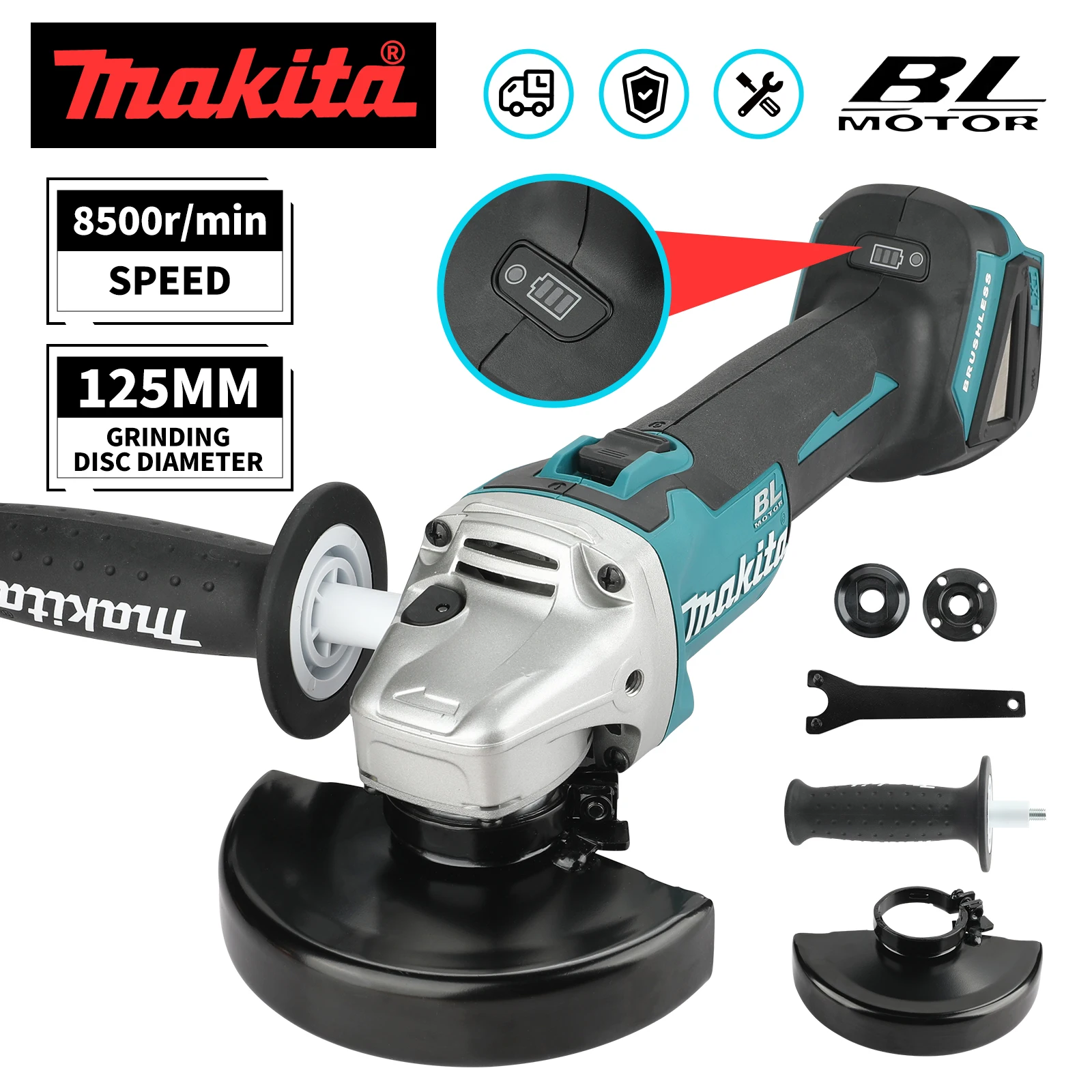 NEW 2026Makita DGA504 125mmCor - Brushless Angle Grinder Battery Powered recension och pris
