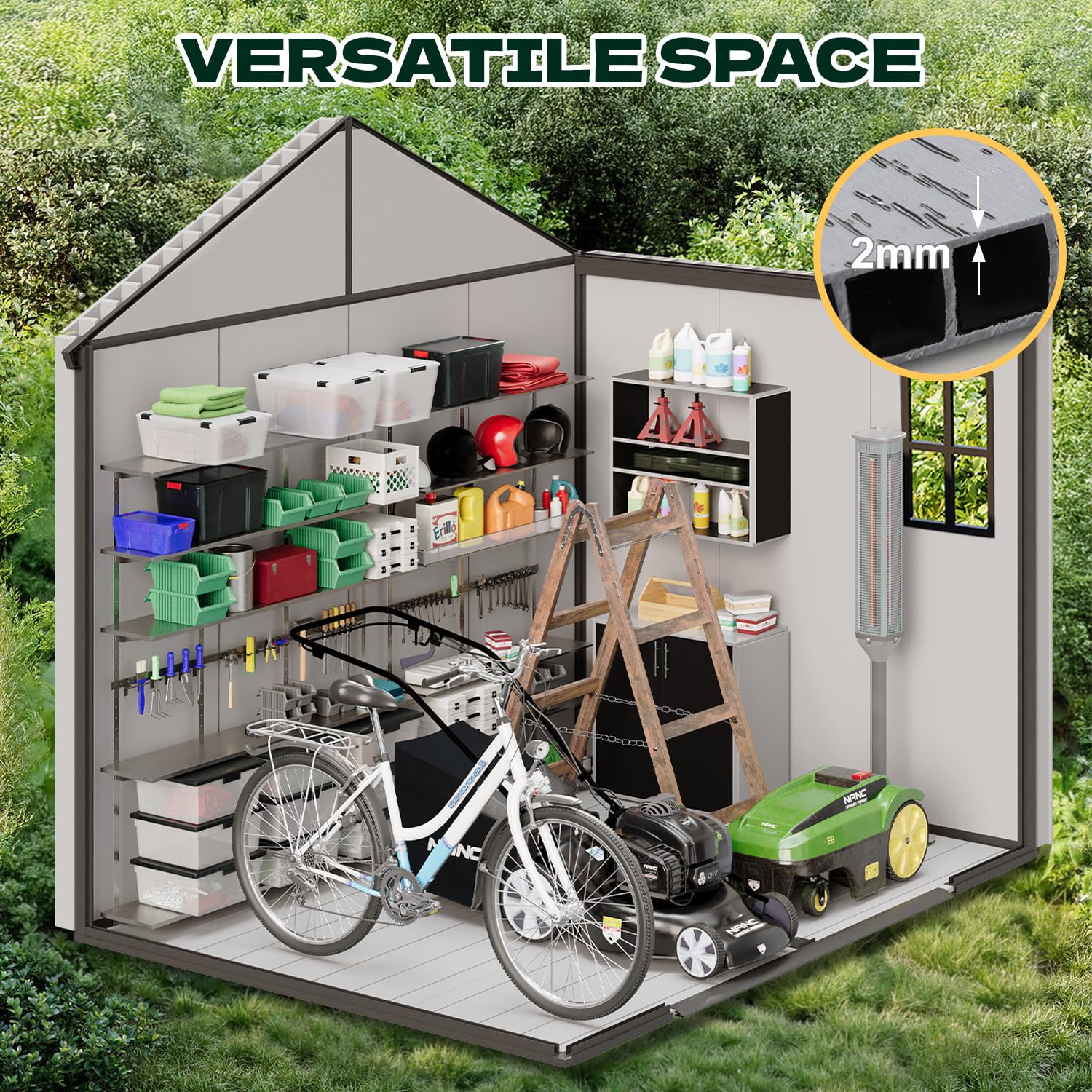 8x6 FT Resin Outdoor Storage S - Garden Tools recension och pris