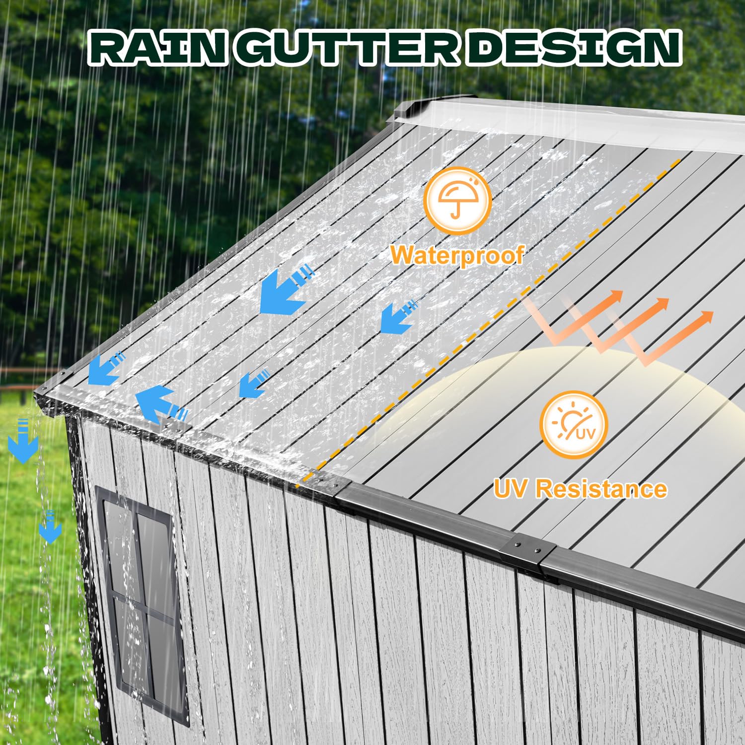 8x6 FT Resin Outdoor Storage S - Garden Tools recension och pris