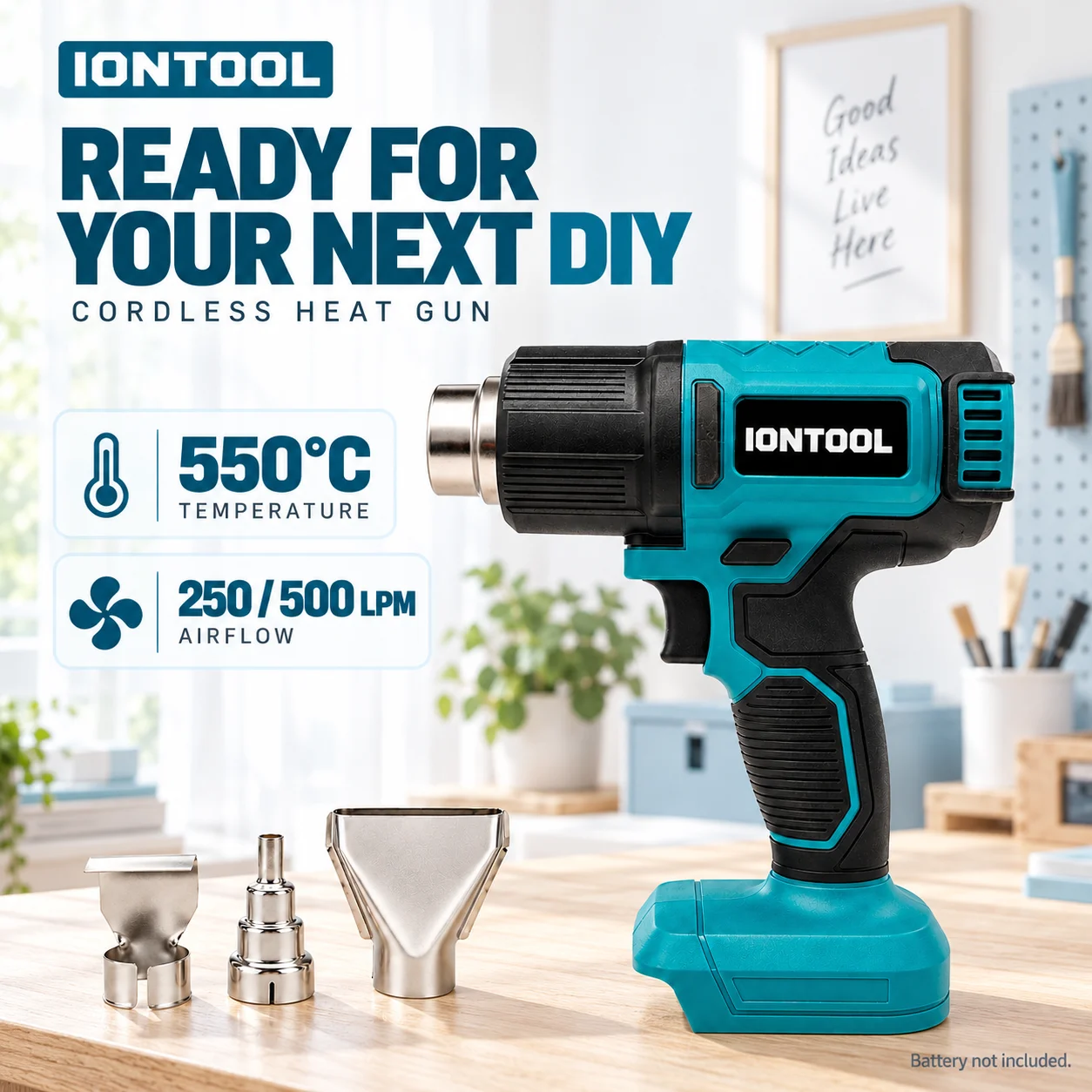 IONTOOL Cordless Heat Gun 550C - Cordless Heat Gun For Shrink Tubing recension och pris