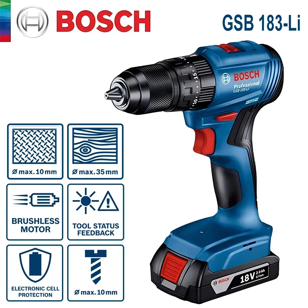 Bosch GSB183-LI 18V Cordless I - Brushless Cordless Electric Drill 18V recension och pris
