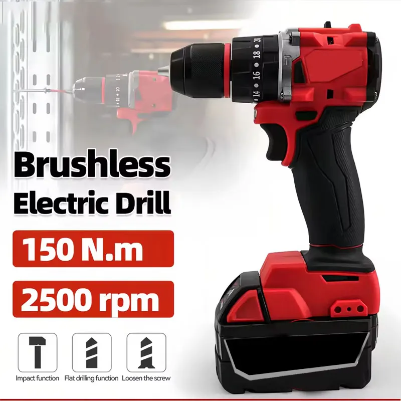 Small Electric Brushless Impac - Brushless Cordless Electric Drill 18V recension och pris